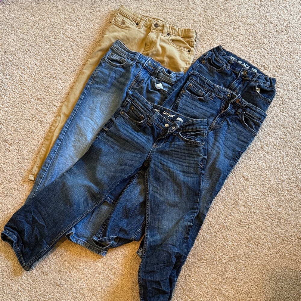 Kids denim jeans and khaki pants bundle / lot